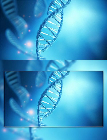 医疗医学蓝色染色体分子结构背景