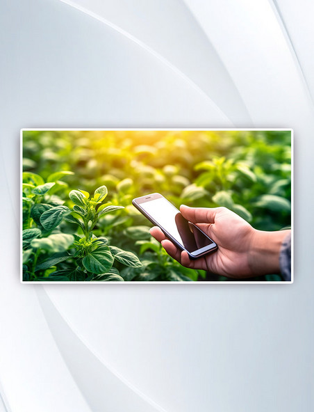 智能农业综合企业技术农民用智能手机扫描农作物种植的跟踪应用