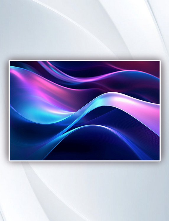 绿色紫色红色舒展柔顺商务风线条简约背景