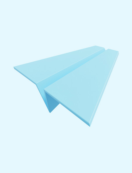 立体蓝色纸飞机