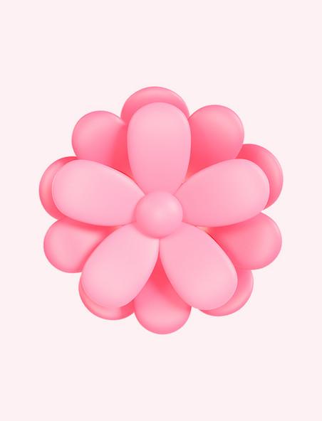 3D立体粉色花朵