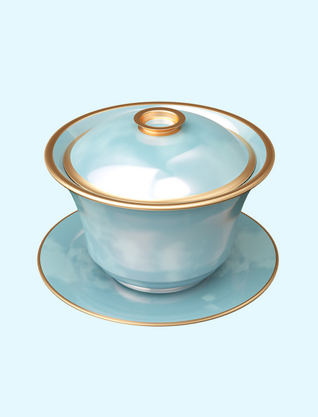 立体中式茶道茶具茶碗茶杯