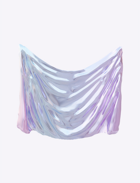 3D立体酸性渐变透明玻璃流动丝绸