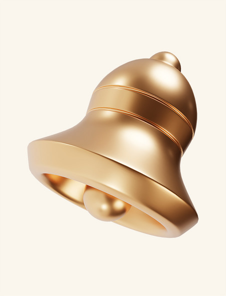3D立体金色铃铛响铃