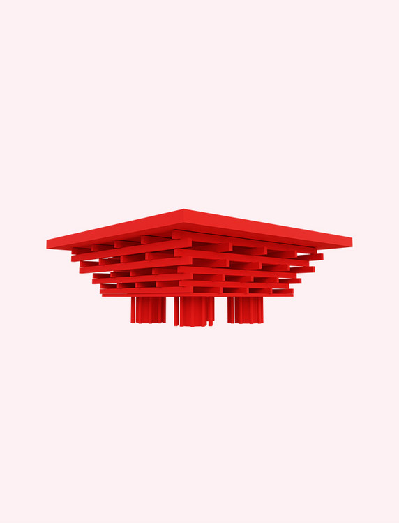 3D立体地标建筑世博会东方馆