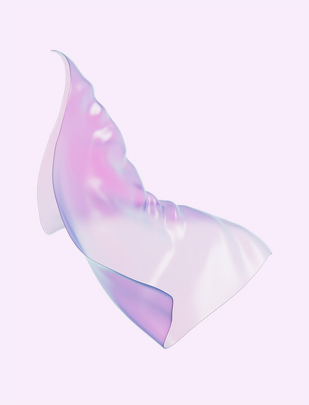 3D立体紫色飘逸玻璃丝绸