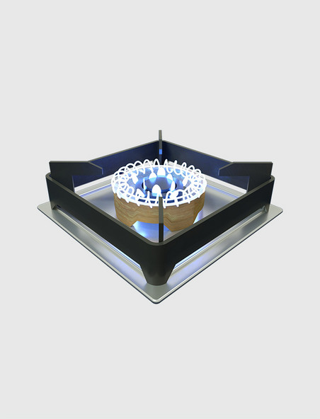 3D立体电磁炉C4D仿真天然气灶火炉灶