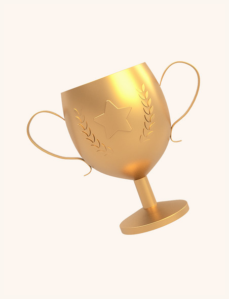 3D立体金色奖杯