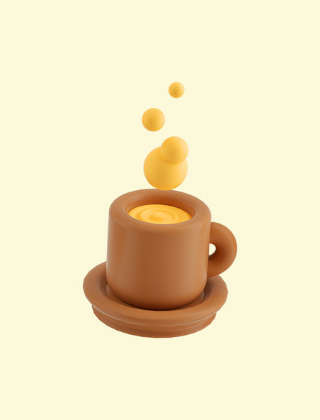 3D立体饮品饮料咖啡