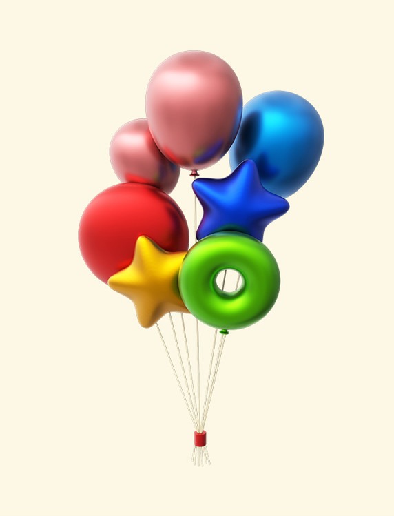 3DC4D立体彩色气球玩具