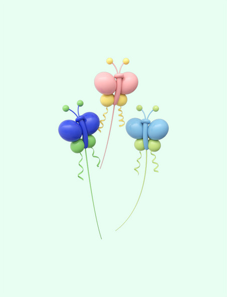 C4D立体小蜜蜂氢气球