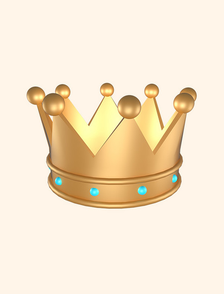 3D金色立体vip皇冠王冠