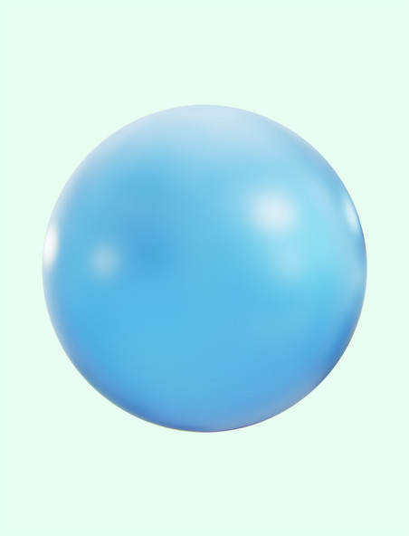 立体蓝色玻璃球