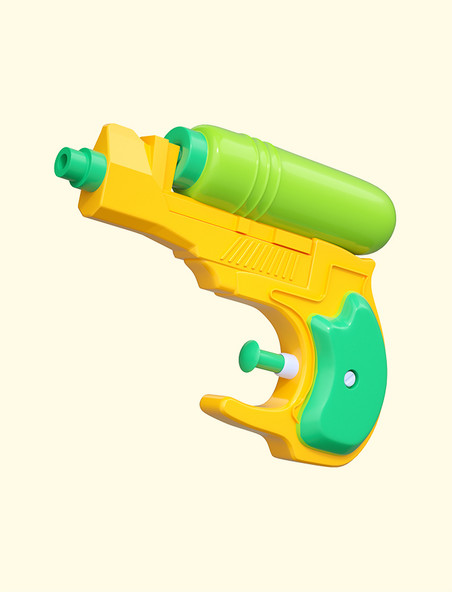 C4D立体六一儿童儿童节快乐玩具游戏水枪
