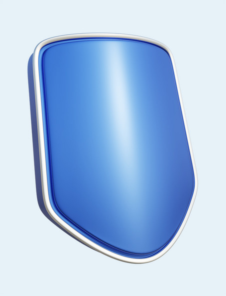 3D立体蓝色护盾盾牌