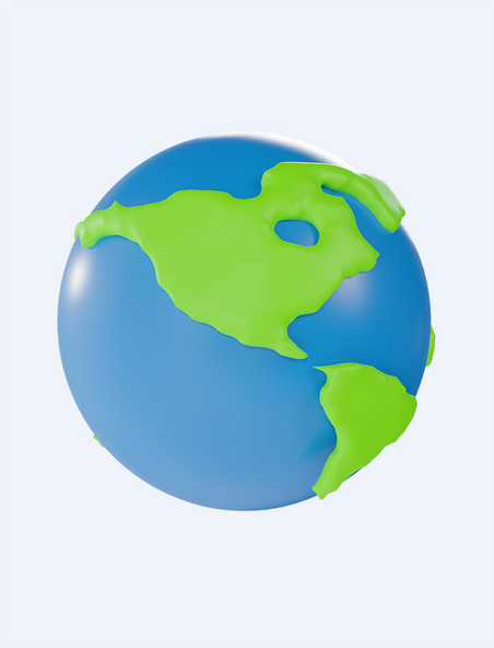 3D立体地球仪蓝色星球世界地球