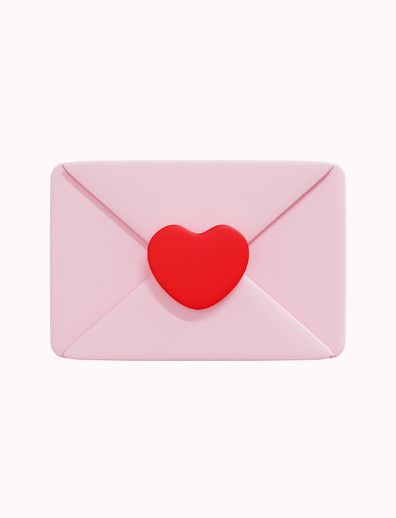 3D立体七夕情人节表白情书信封