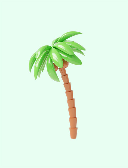 3D夏天小物件椰子树