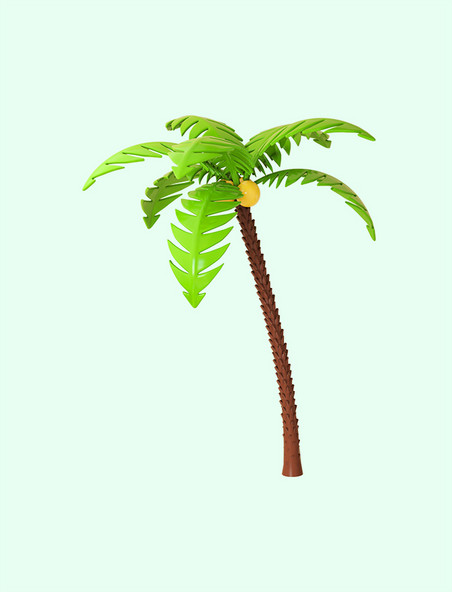 3D夏天夏季椰子树