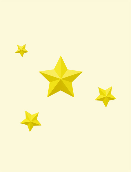 立体星星装饰五角星