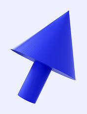3D立体蓝色箭头图标