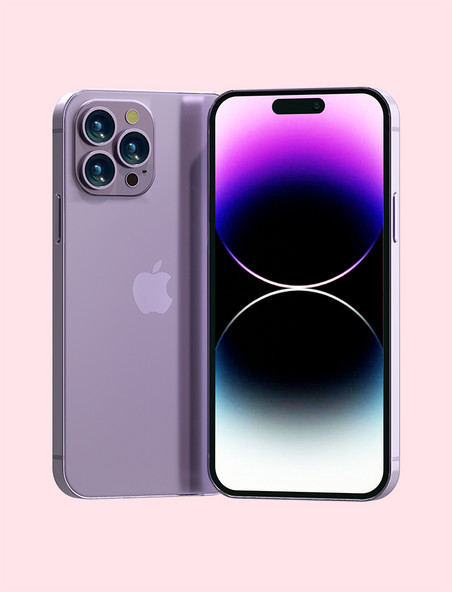 新款紫色手机样机