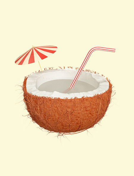 夏天小物件椰子饮料