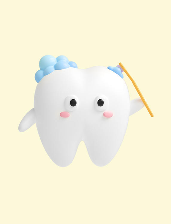 3d立体卡通牙齿模型口腔