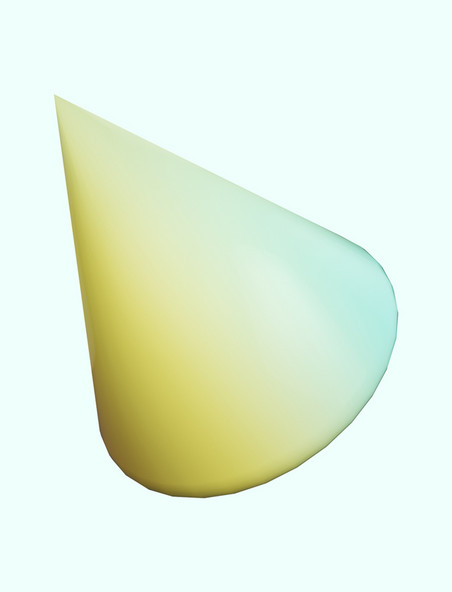 3D立体C4D青黄色渐变几何圆装饰