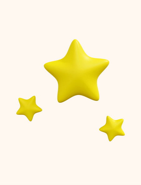 3D立体金色星星五角星
