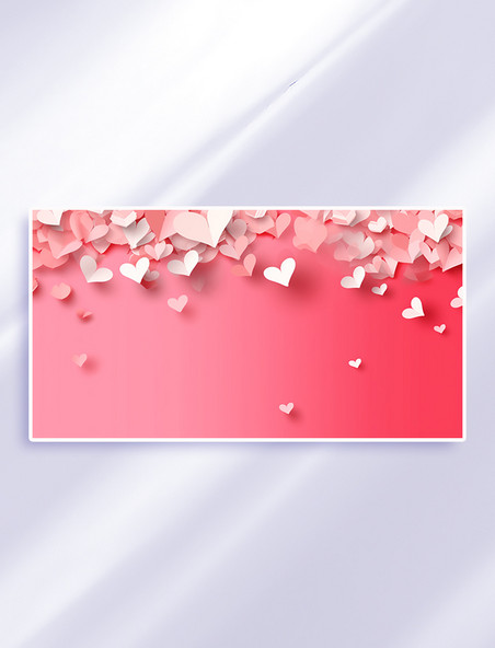 粉色情人节折纸背景