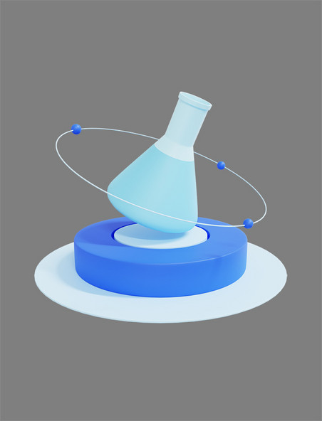 立体3D教育学习化学实验烧杯