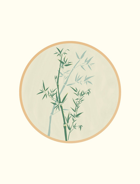 绿色中国风竹节纹样传统纹样