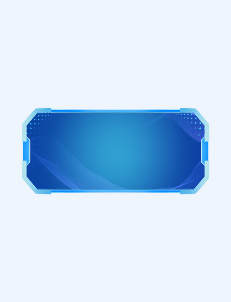 蓝色电竞科技感标题边框元素