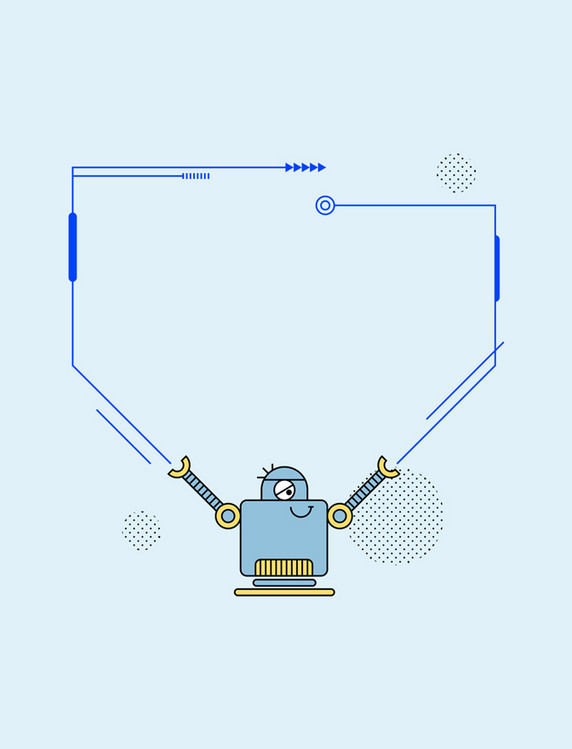 机器人科技边框科技蓝