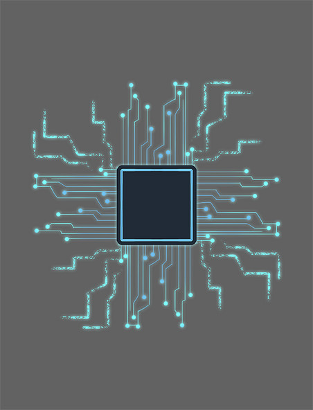 创意蓝色科技芯片