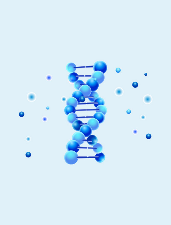 蓝色美容高科技科技分子DNA细胞结构