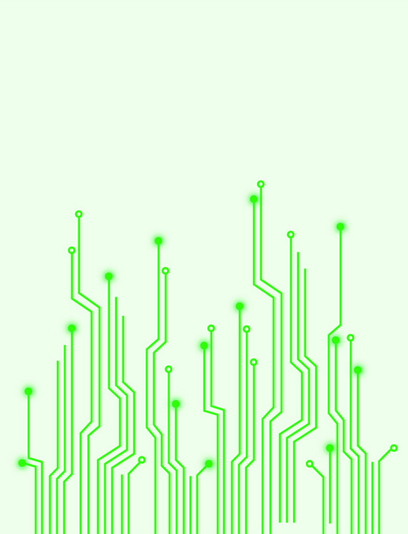 绿色电子芯片电路图科技线条芯片制造