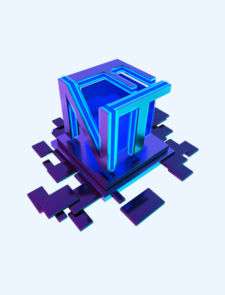 3D立体科技感NFT方块数字藏品