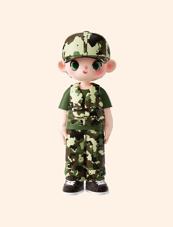 3d军事夏令营立正小孩儿童迷彩服