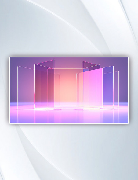 紫色多彩透明玻璃背景
