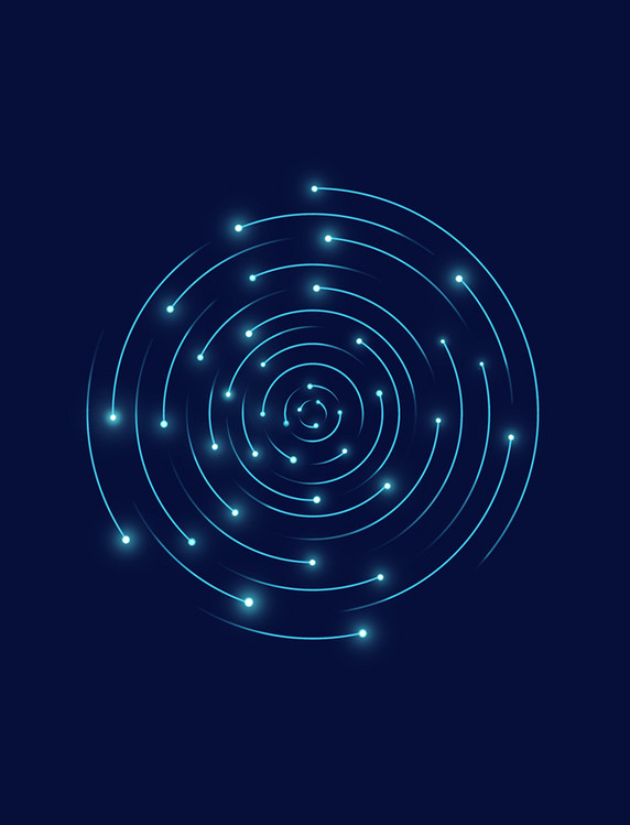 科技行星轨道漩涡同心圆螺旋线条