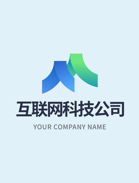 商务风科技企业公司字母M LOGO标志