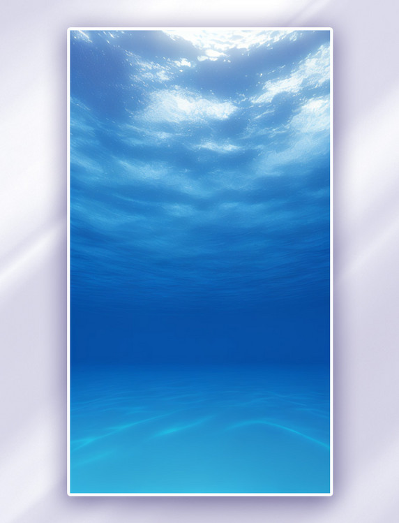 蓝色海水光影透明海水大海海洋