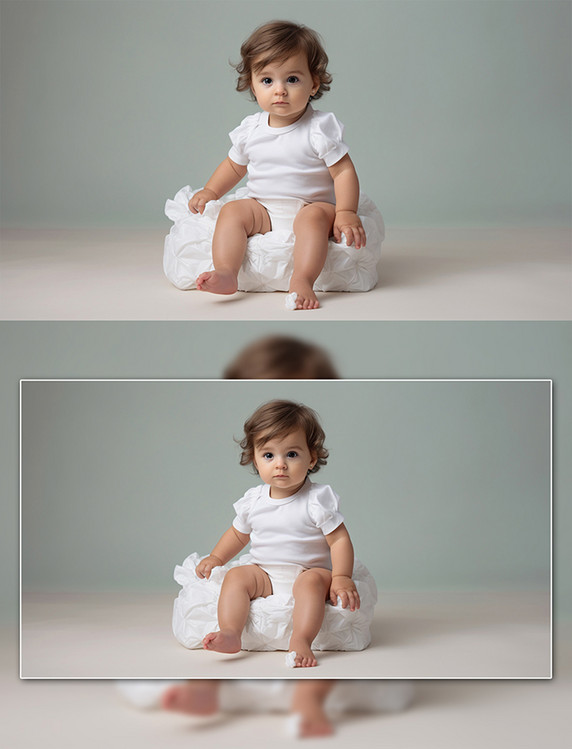 婴幼儿可爱女孩摄影图