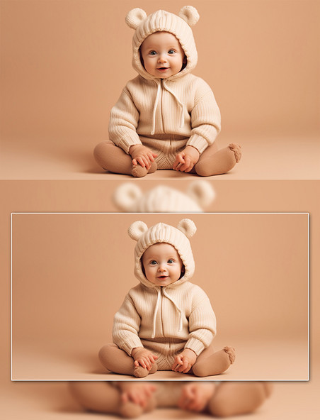 婴幼儿戴帽子可爱宝宝