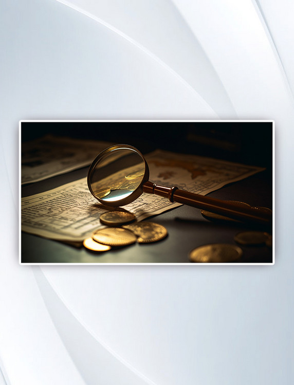 投资股票分析放大镜金融场景