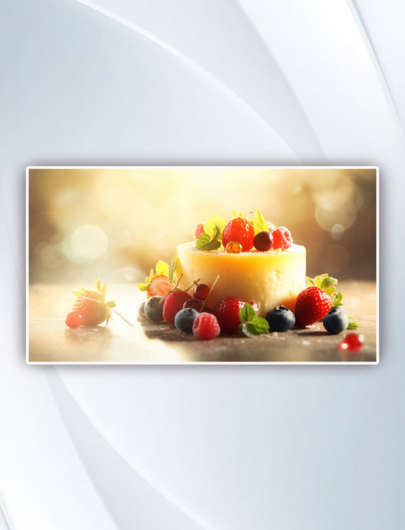 水果蛋糕点心摄影图