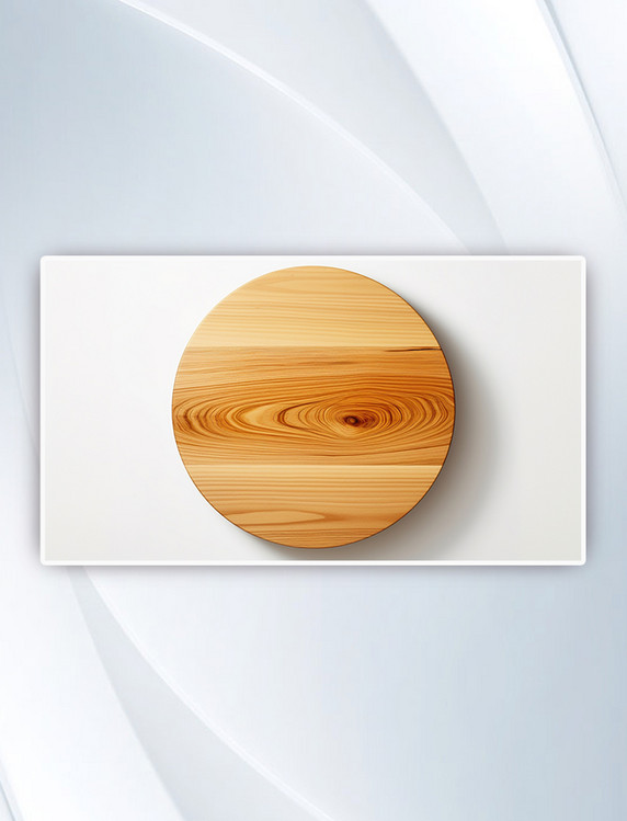 极简圆形木片木底座高清摄影