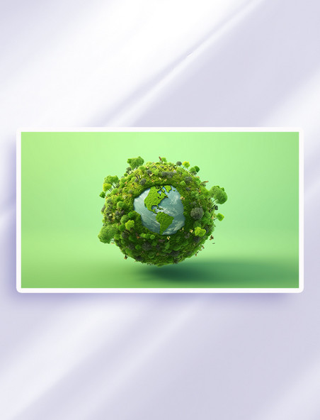 3D立体地球节能环保环境背景